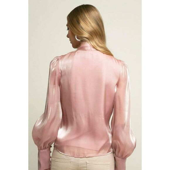 New Eva Franco Blythe Blouse with Front Tie - Picture 3 of 9